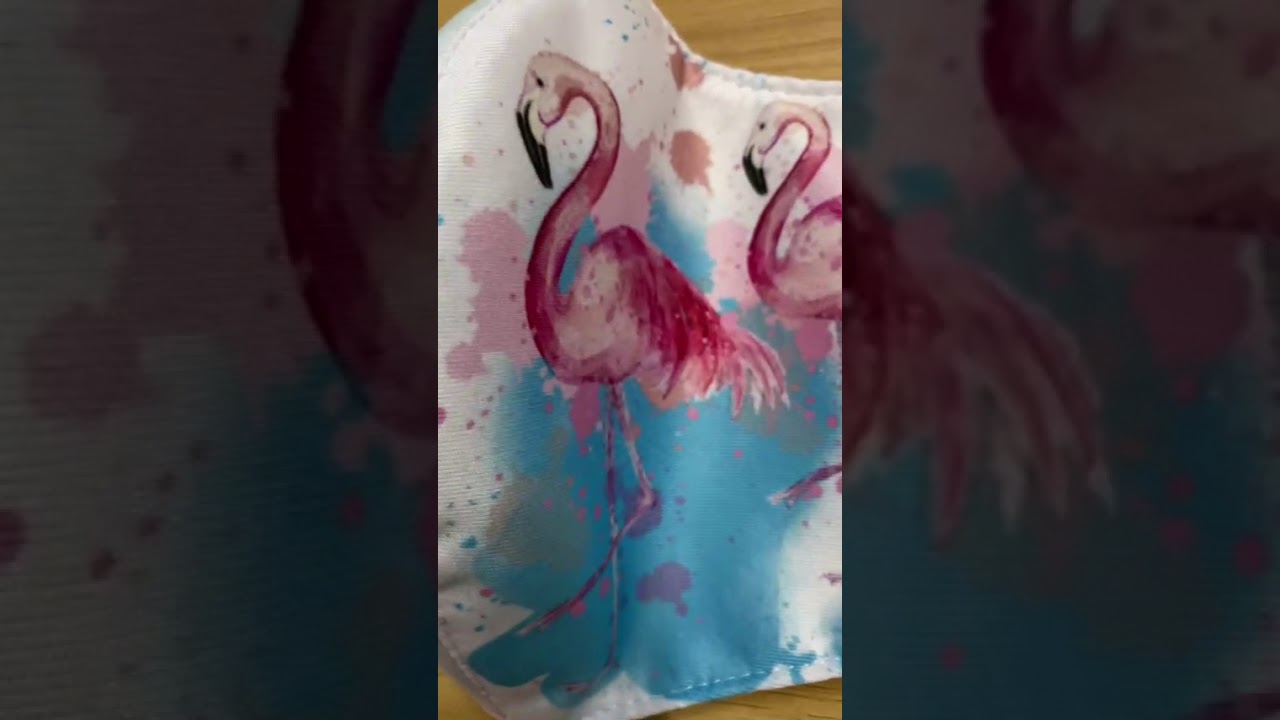 Khẩu Trang 3 Lớp In 3D – Mẫu Khẩu Trang In 3D Hình Chim Hồng Hạt Theo Yêu Cầu #Facemask