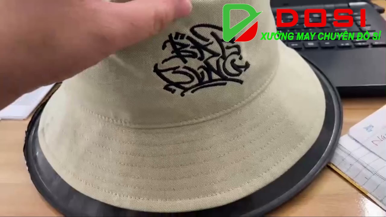 Nón Tai Bèo Vành Nhỏ May Thêu Chữ Theo Yêu Cầu Local Brand