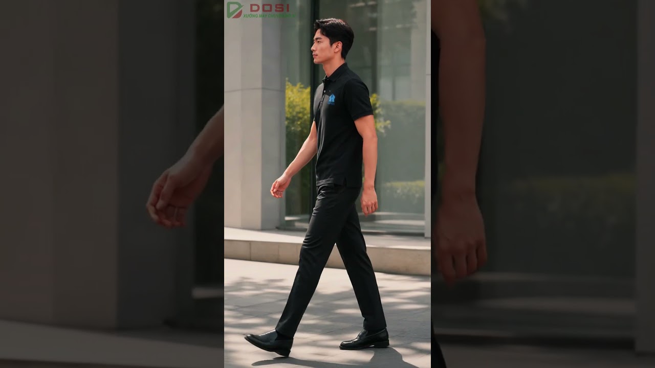 Áo Polo Đen Thêu Logo Daichi