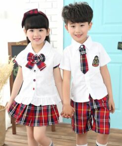 32017 Children Clothing Sets Kids School Uniform performance Clothes 3 14 Ages Boys and Girls Clothes