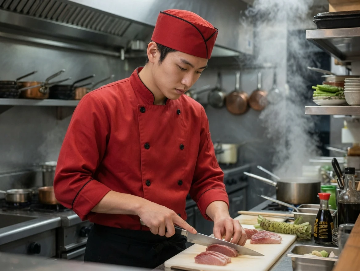 non dau bep nhat vien den mau do gon nhe phu hop bep sushi bep mo mau non 005 3