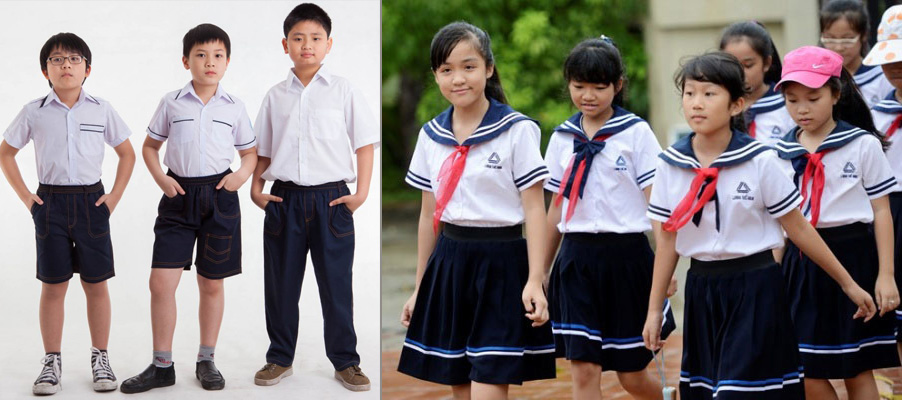 Nhận May Đồng Phục Học Sinh Cấp 1 - Xưởng May Gia Công DOSI