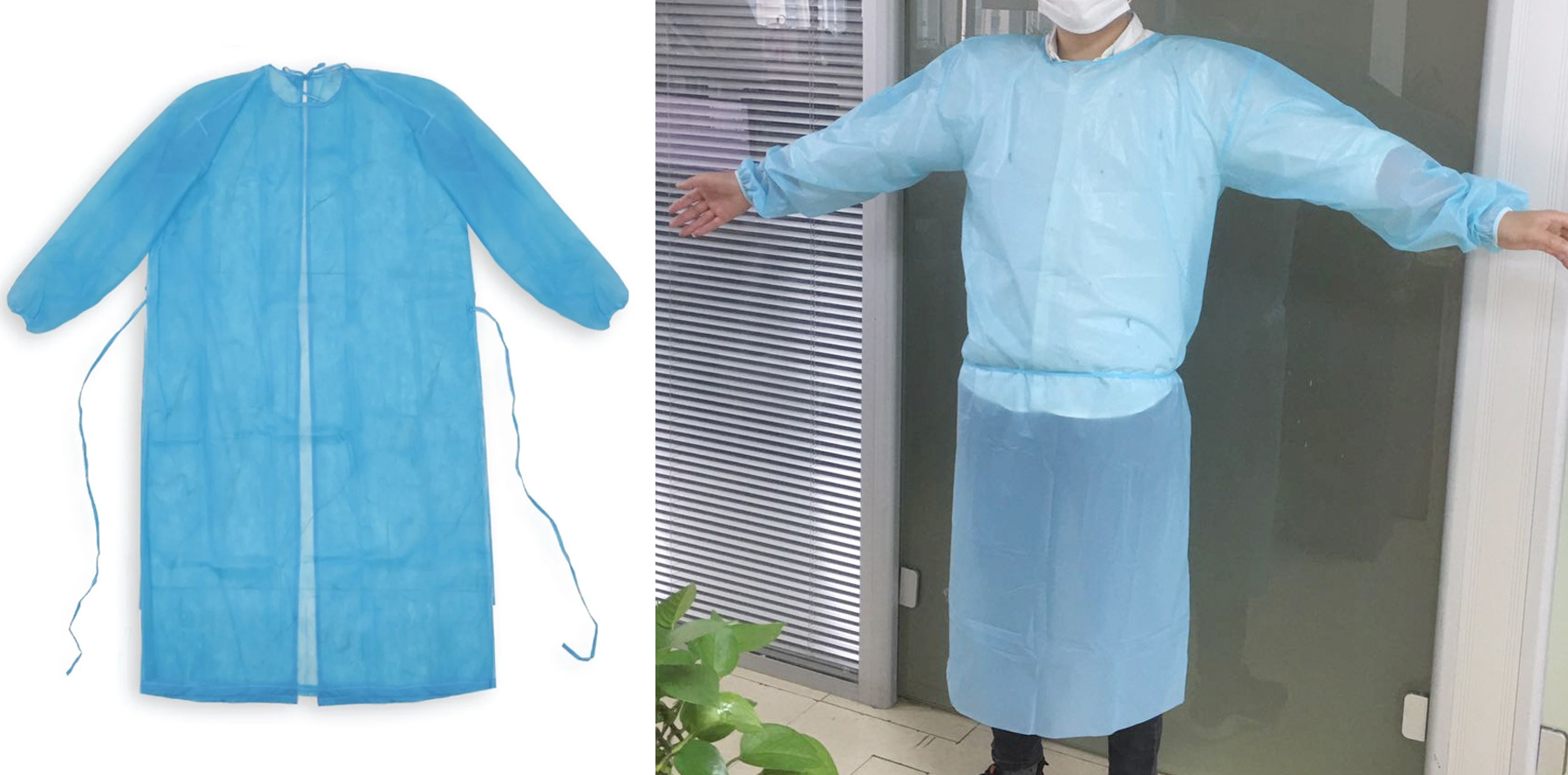 Áo choàng y tế loại dùng một lần. Loại áo choàng y tế hỗ trợ nhân viên y tế ở tuyến đầu chống dịch bệnh