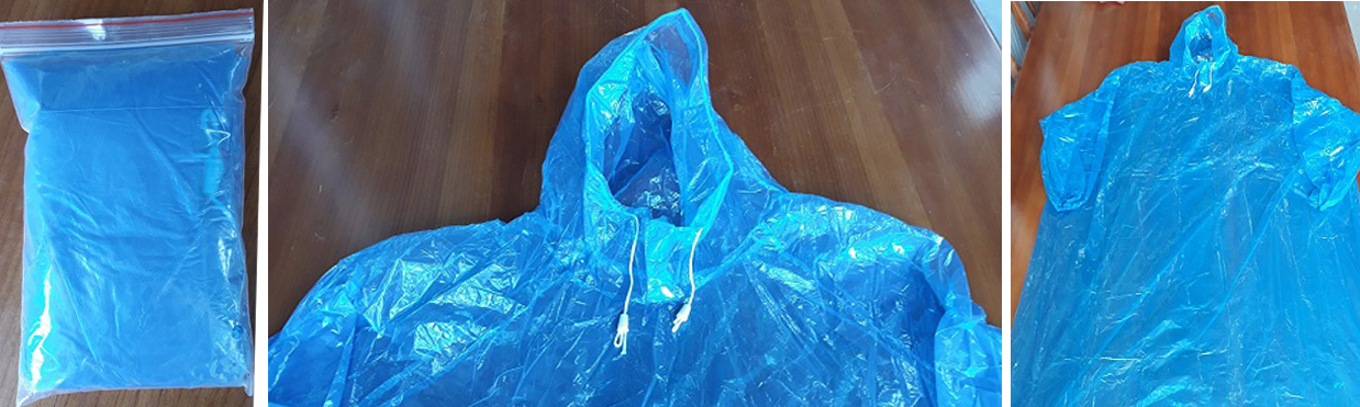 Áo mưa tiện lợi có cổ, tay dài, dạng ống, làm bằng chất liệu PE. Đây là loại áo mưa tiện lợi PE này là loại áo mưa nhà máy sản xuất hàng loạt, giá tốt nhất, chất lượng tốt, đang được xuất khẩu, luôn có hàng số lượng lớn cho các bạn.