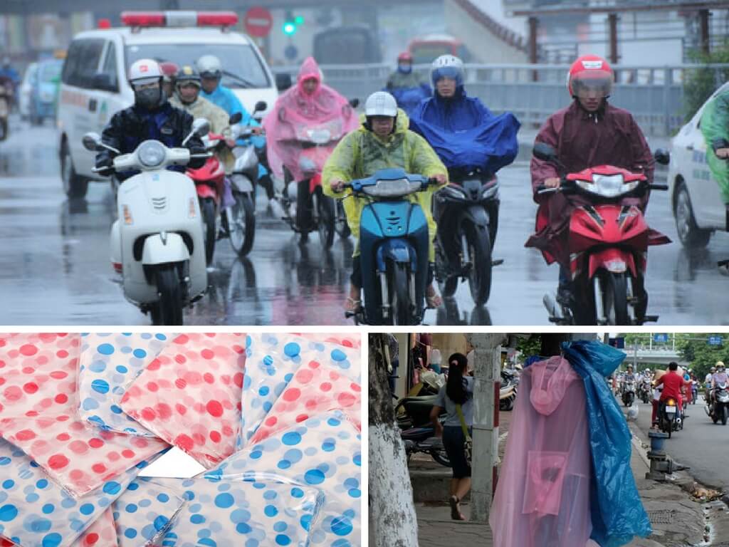Áo mưa tiện lợi là loại áo mưa cực kỳ thông dụng ở Việt Nam