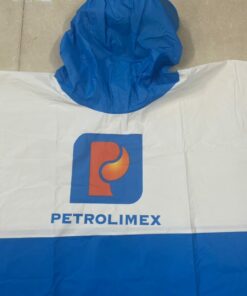 ao mua petrolimex loai ao mua pvc canh doi phoi trang xanh trang co in logo petrolimex rotated