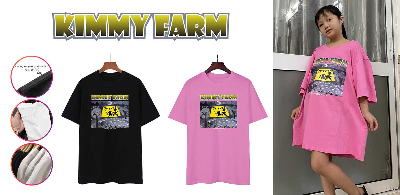Mẫu In Vẽ Tay Local Brand Kimmy Farm In Theo Yêu Cầu - Xưởng May Local Brand DOSI - 1