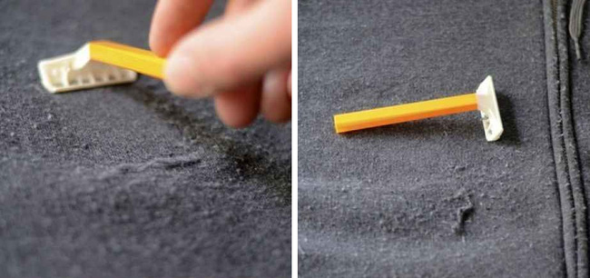 Bạn có thể dùng dao cạo râu để loại bỏ vết xù lông trên vải hiệu quả
