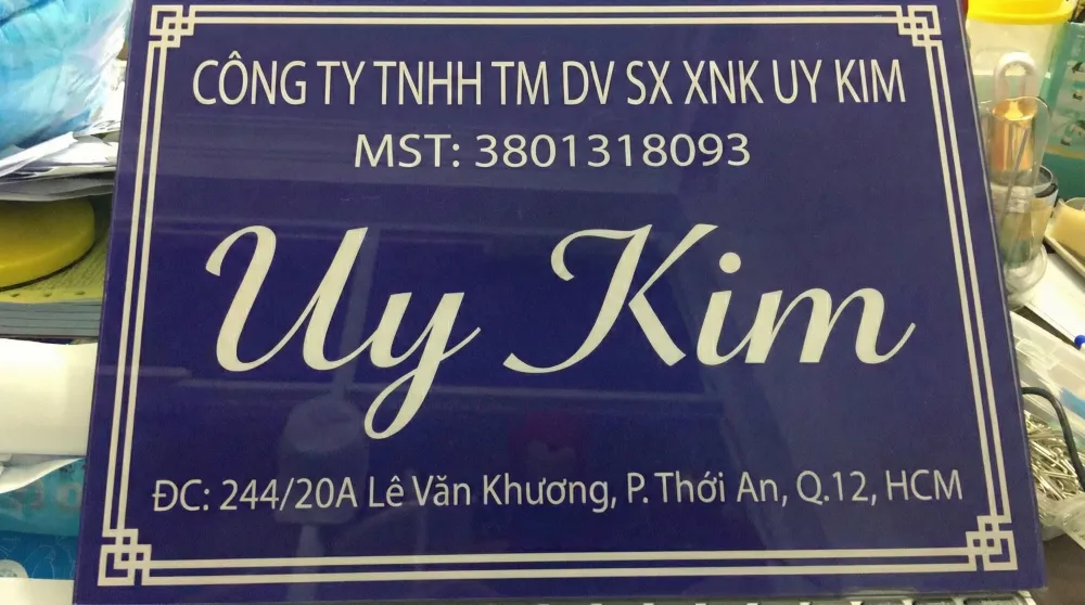 Bảng Tên Công Ty Uy Kim