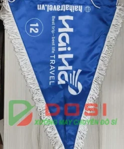 Cờ Dẫn Đoàn Du Lịch Đuôi Tua Màu Xanh In Logo Doanh Nghiệp - Ảnh 5