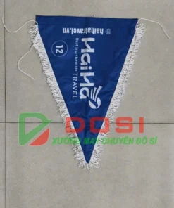 Cờ Dẫn Đoàn Du Lịch Đuôi Tua Màu Xanh In Logo Doanh Nghiệp - Ảnh 3
